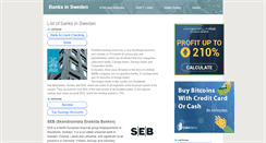 Desktop Screenshot of bankssweden.com